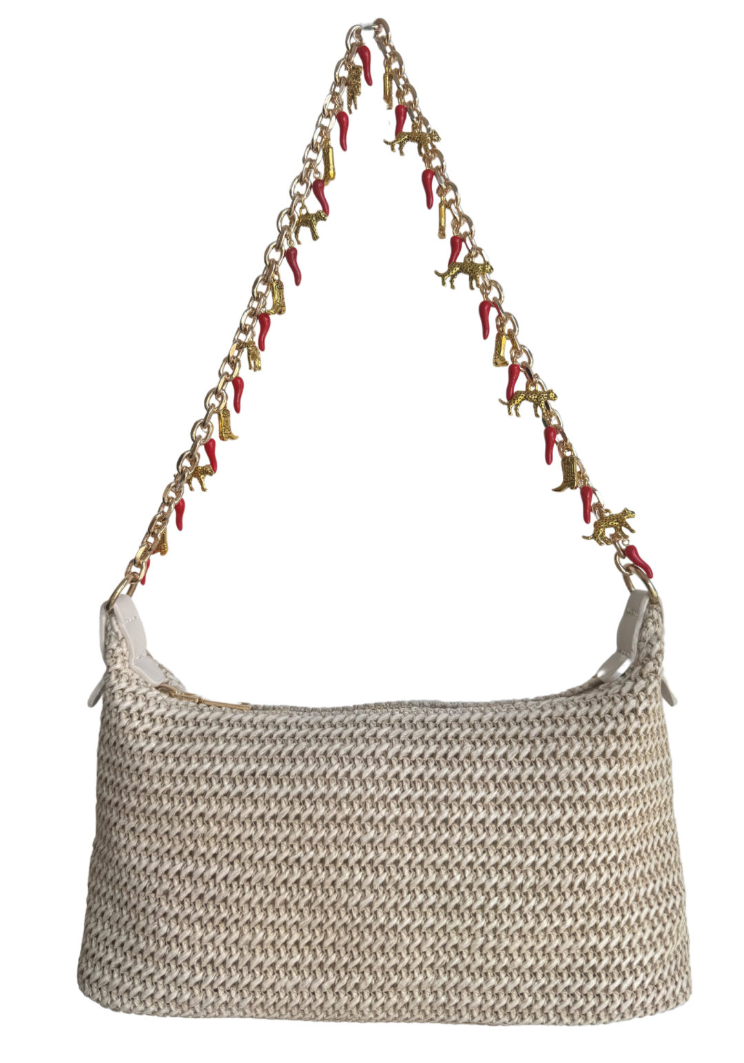 Bucas in Ibiza Shoulder Bag with Chilli, Leopard and Cowboy Boot Charms